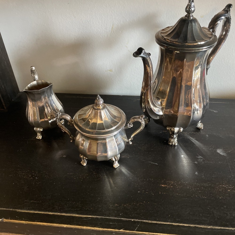 WM. Rodgers and Son silver plate 3 piece tea set
