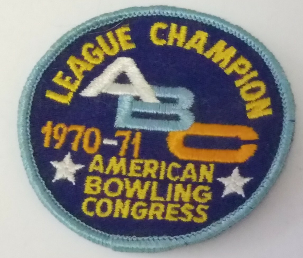 Vintage Bowling Patch ABC League Champion 1970-71