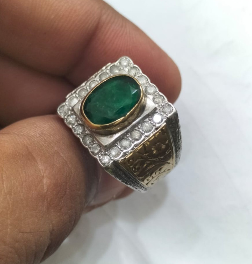 Emerald, natural Emerald, Emerald Ring, Emerald For Men, Handmade Ring
