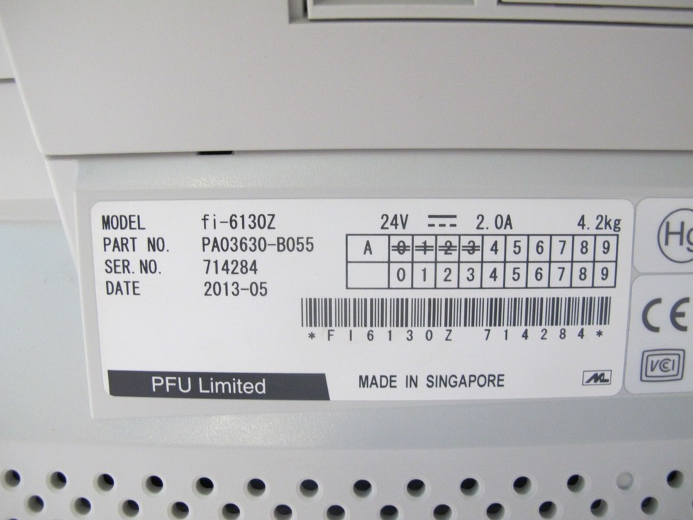 Fujitsu fi-6130z USB 2.0 Color Duplex Document Scanner + A/C