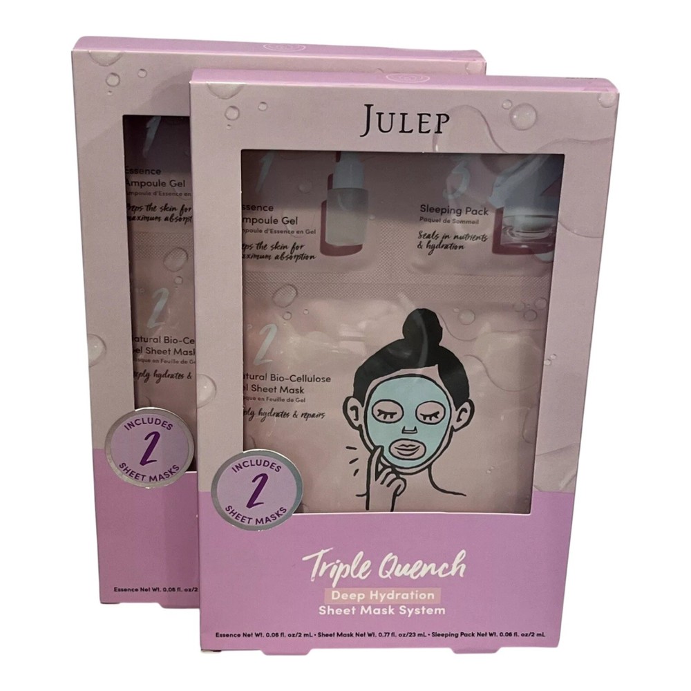 2 Julep Triple Quench Deep Hydration Sheet Mask System (Includes 2 Sheet Masks)