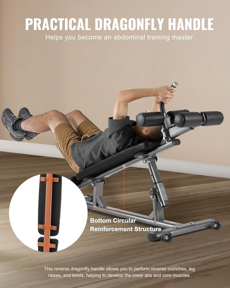 Multi-Functional Sit Up Bench with 1000 Lbs Capacity – Perfect for Home Training