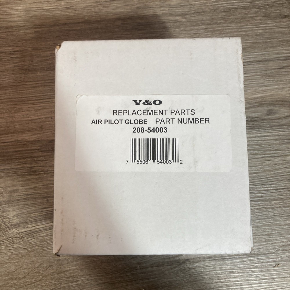 V&O  Clear Air Pilot Lantern Globe Replacement 208-54003, NOS