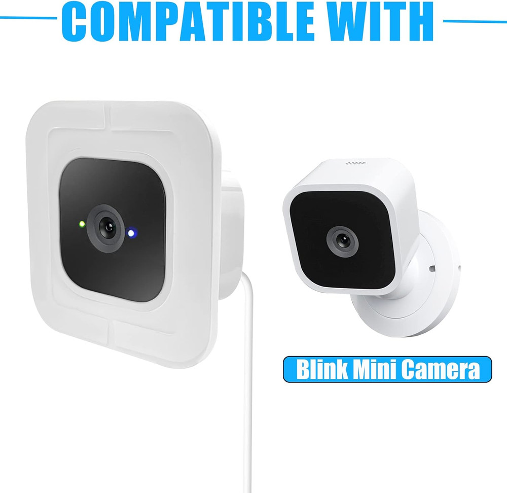 2 Pack Window Mount Compatible with Blink Mini Indoor, Secured Camera Glass Wall