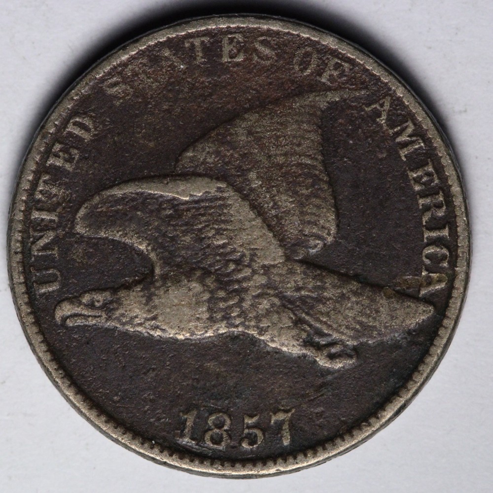 1857 Flying Eagle Cent Penny VF/XF E102 AD