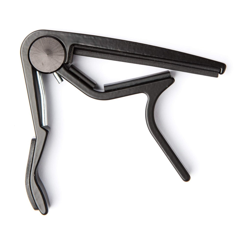 Black Ergonomic Guitar Capo with Padded Handle for Easy Key Changes