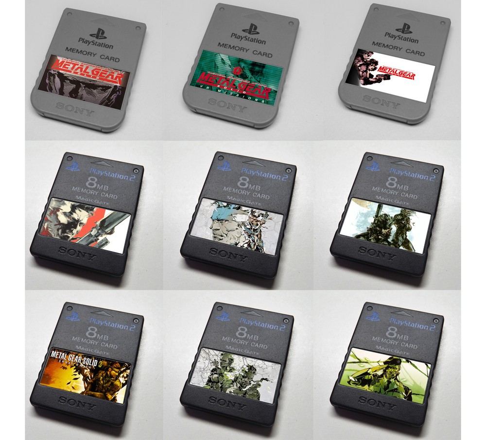 Metal Gear Solid Collection - Custom PlayStation Memory Card Stickers