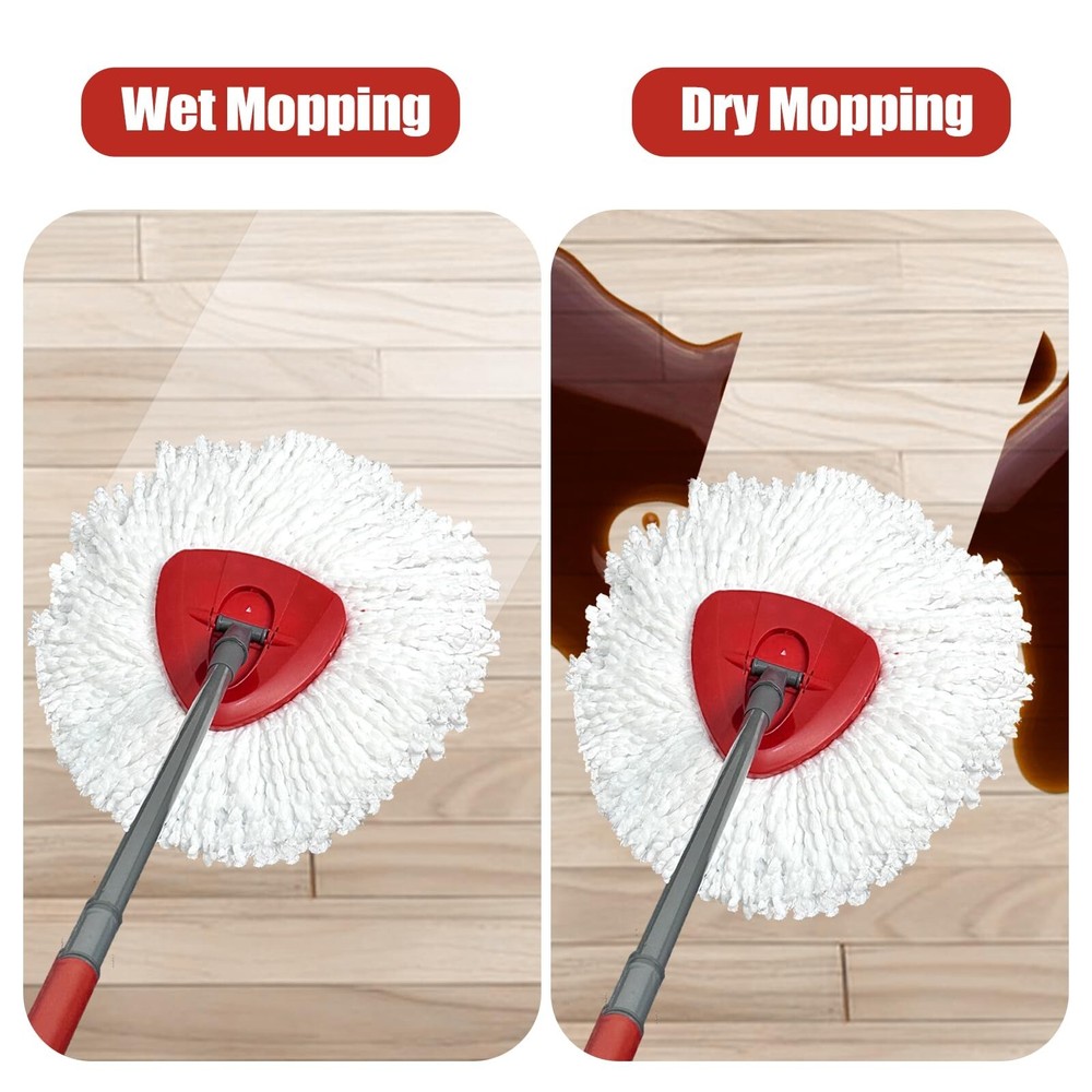 Mop Head Replacement, 3 Pack Spin Mop Refill Replace Head Compatible O Cedar ...