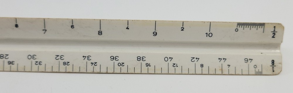 Alvin No. 110P Precise Triangle Architect Drafting Scale Ruler West Germany 12"