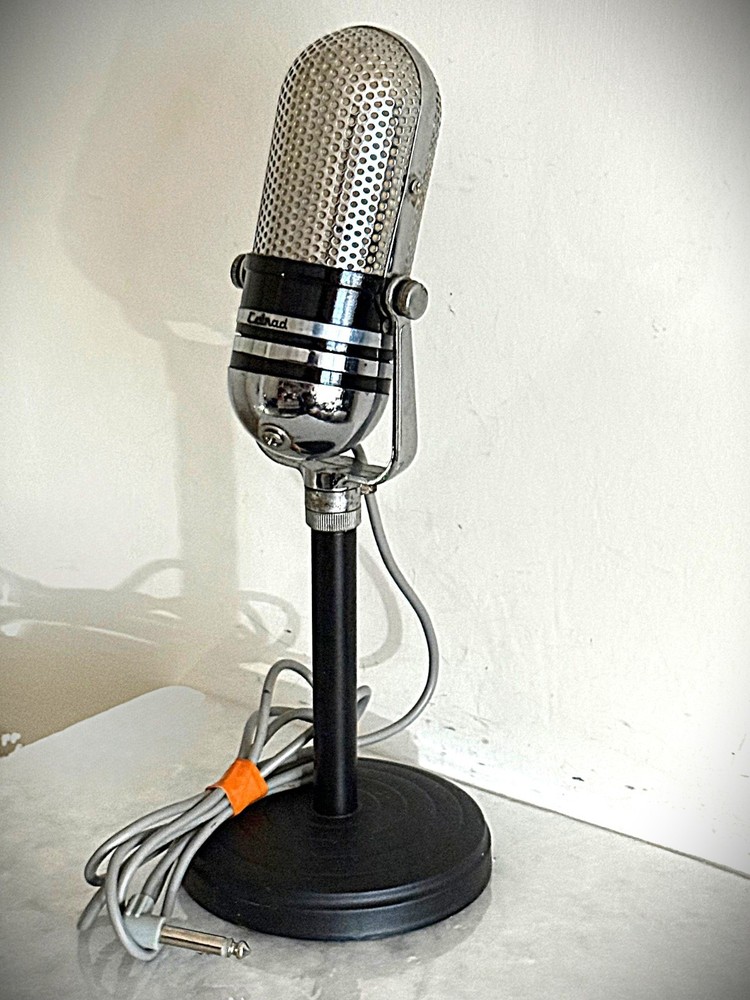 1960's Calrad "mini RCA 77" Dynamic Microphone, studio-quality upgrade, w/stand