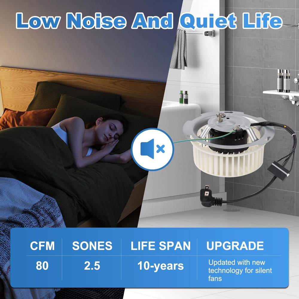 2025 Upgraded 8832N 8832NA A Unit Blower Motor Compatible with Nutone Replace...
