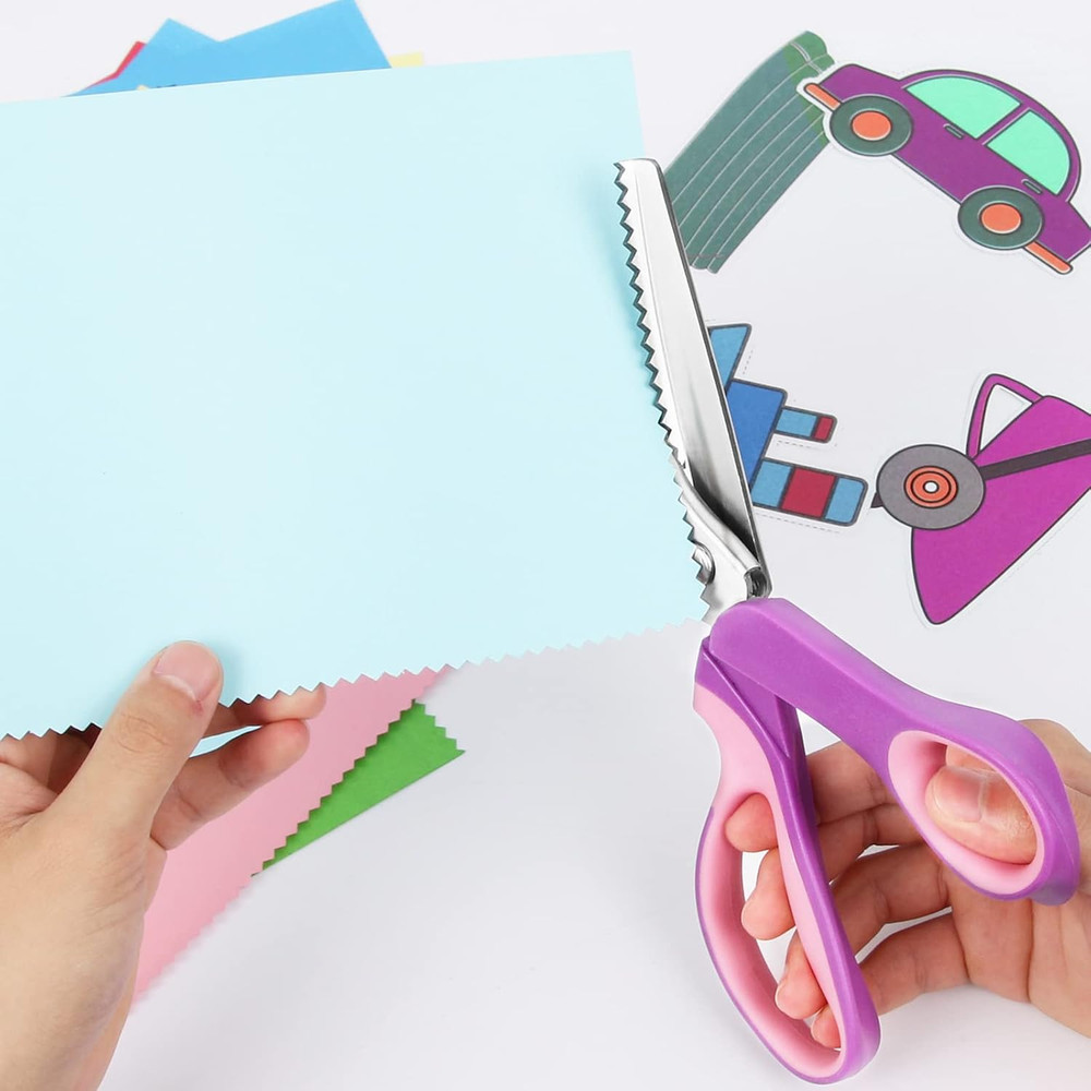 Pinking Shears for Fabric Cutting, Zig Zag Scissors, Scrapbook Scissors Decorati