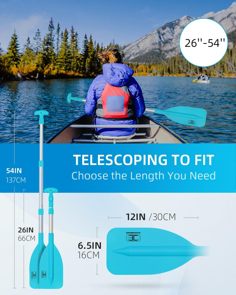 Telescoping Emergency Paddle 21''-42''（Assembling Required）/26''-54'' Aluminium