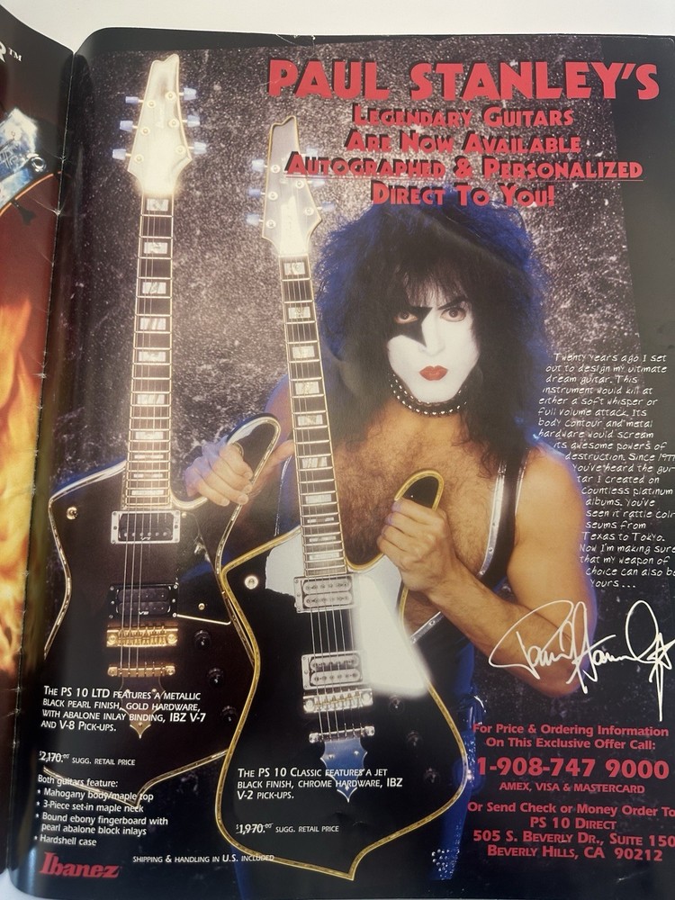 KISS Reunion Tour Book Program 1996-97 Ace Peter Paul Gene