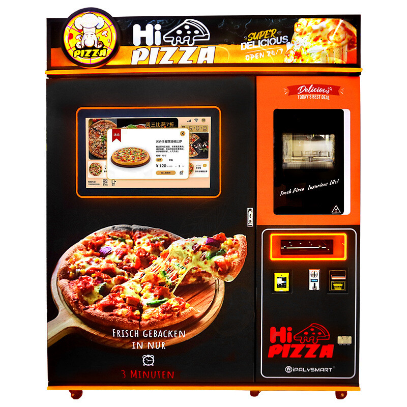Smart Touch Screen Pizza Vending Machine Commercial Fully Automatic Outdoor