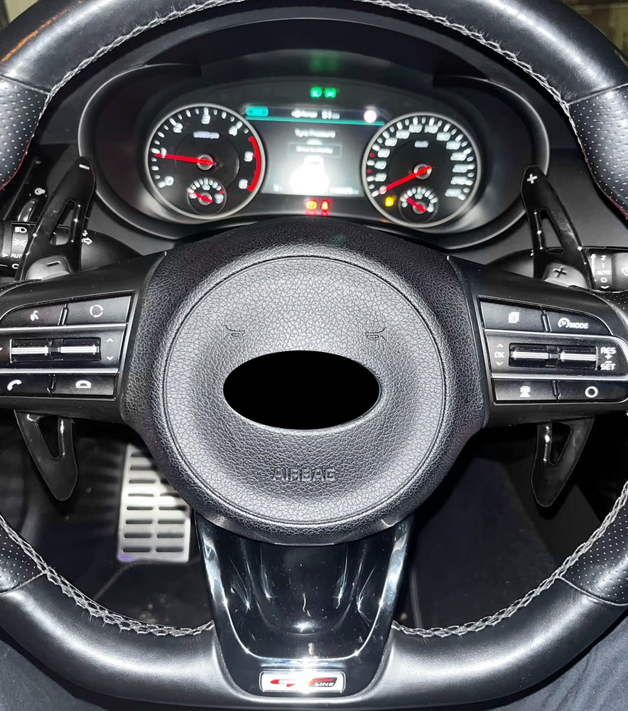 Twill-Weave "Carbon" Pattern Steering Wheel Paddle Shifters For Kia Stinger K8