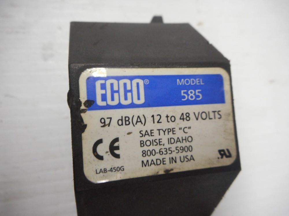 Ecco Model 585 Back Up Alarm 97dB 12-48VDC