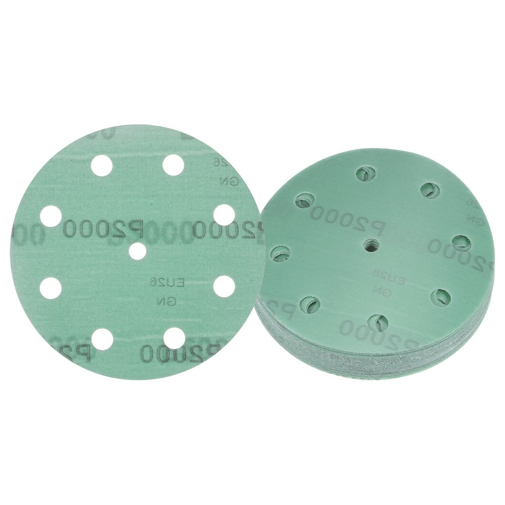 25pcs Sanding Discs 5 Inch 9-Hole 2000 Grit Hook & Loop Discs