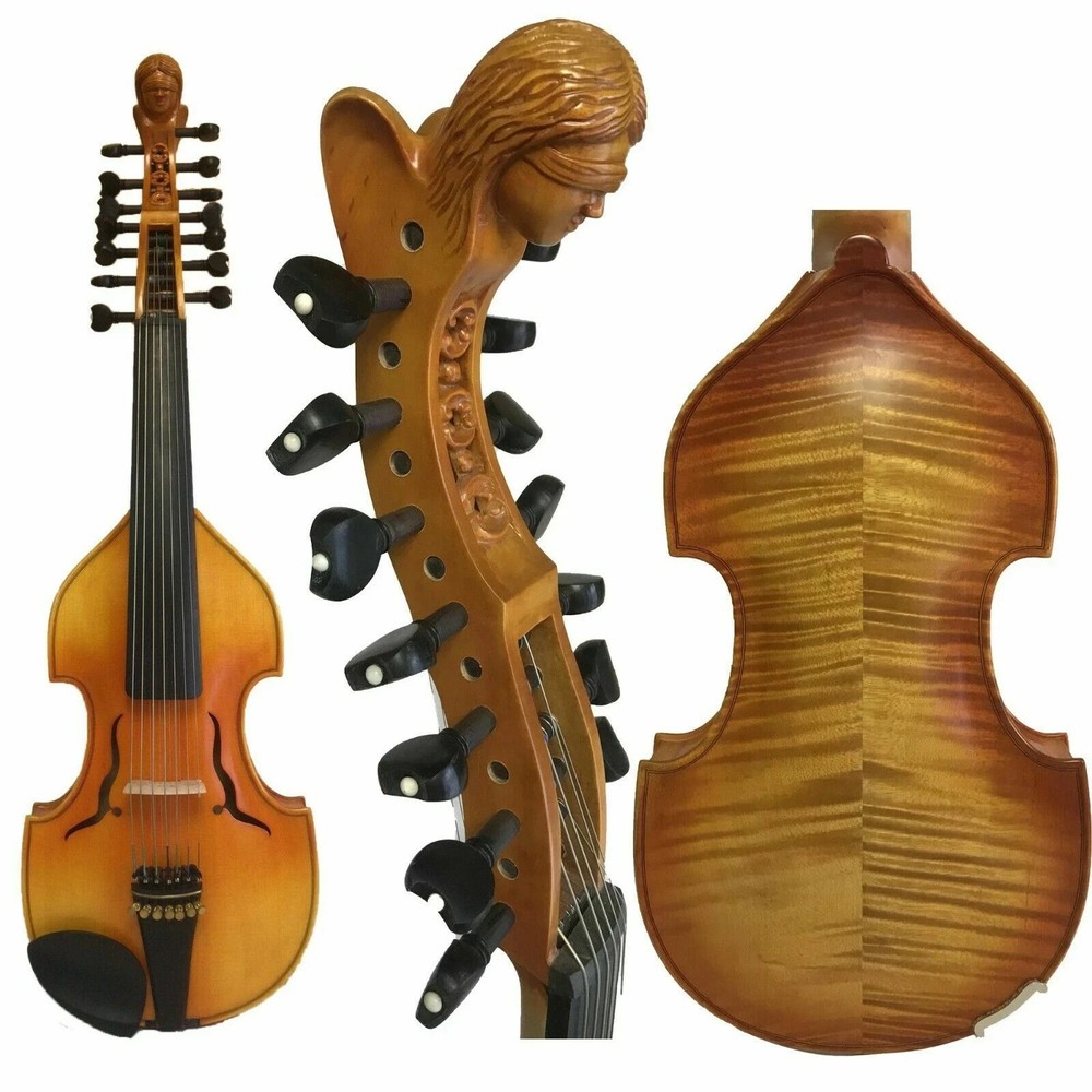 Professional Master 7×7 String 15" Viola d'Amore with Angel Head, Good Tone