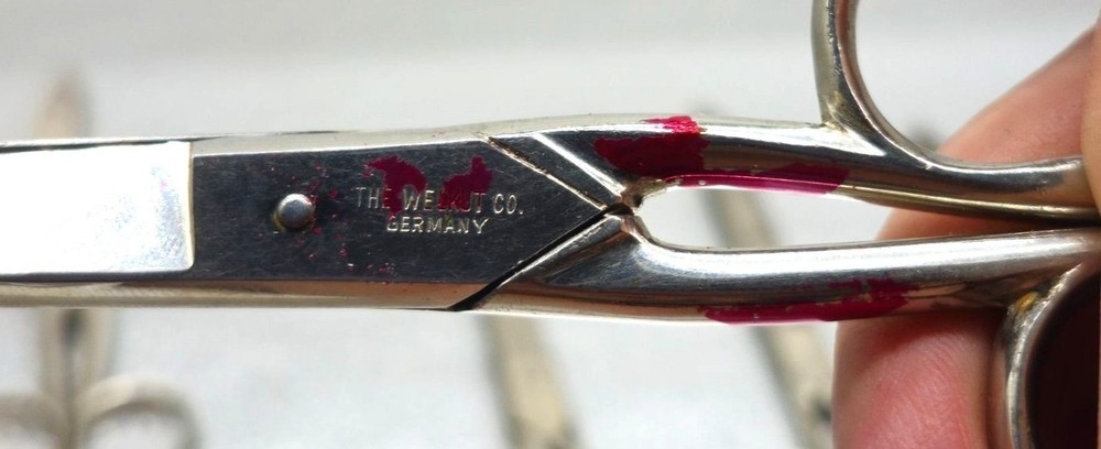 Vintage Shears Scissors Solingen Tailor Shears Wasa & Graef & Schmidt 5 Pieces