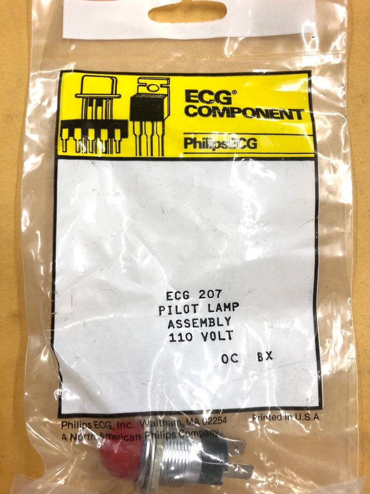 ECG207, 120V Miniature Incandescent Pilot Light Assembly