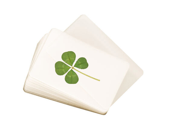 GENUINE LAMINATED REAL 4 FOUR LEAF CLOVER WITH CERTIFICATE OF AUTHENTICITY