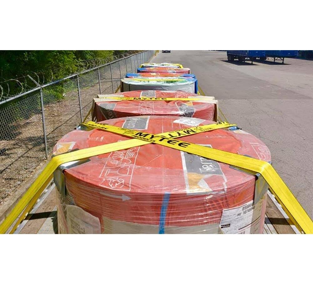 (4 Pack) 4 in. x 80 ft. Winch Strap with Flat Hook