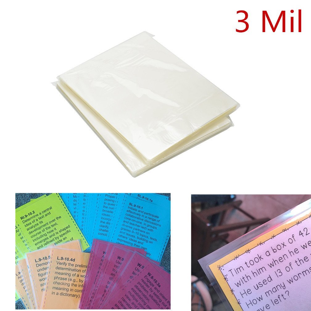 200 Pack 3 mil Thermal Laminating Pouches Sheets 11.5'' X 9" Letter Size Clear