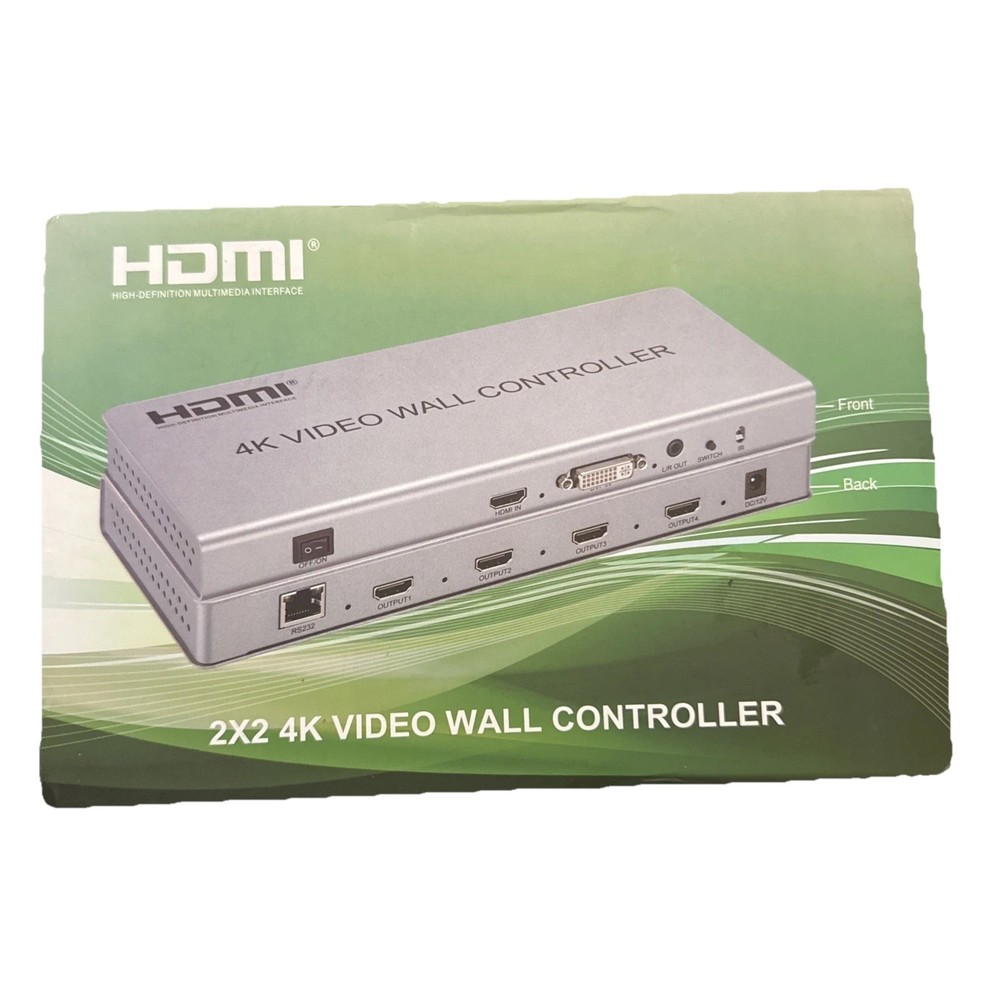 4K 2x2 HDMI Video Wall Controller 1080P TV Wall Processor 4 Screens Stitching
