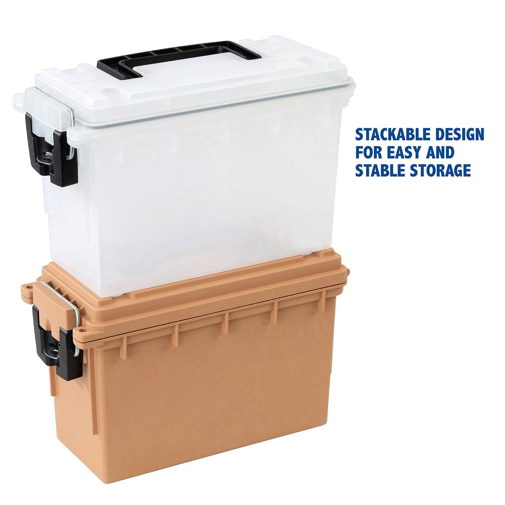 Sheffield 12635 Ammo Storage Box, Stackable .30 Cal Standard Single, Frost