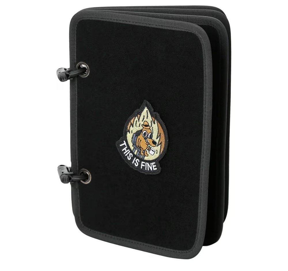 Flip-Page Patch Book Hook and Loop Patch Organizer with Grimlocs