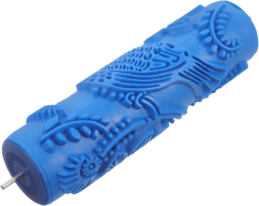 7'' Decorative Rubber Paint Roller with Design Patterns for DIY Wall...