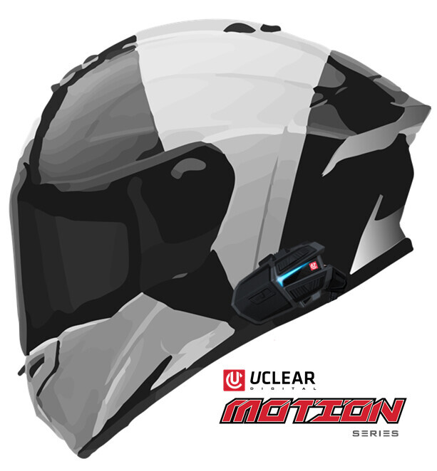 UCLEAR Motion 4 LITE Helmet Audio Bluetooth Intercom Speaker Single Kit