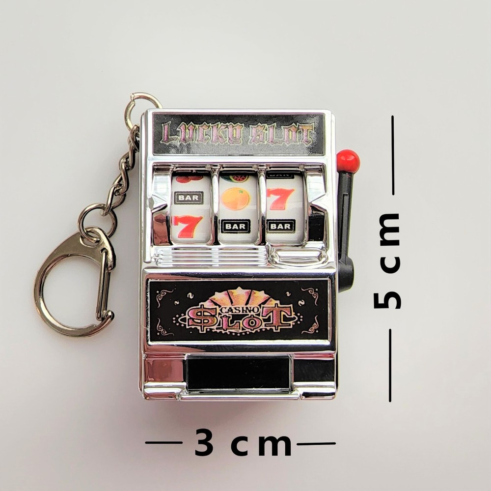 Mini Cute Toy Functional Slot Machine Key Chain
