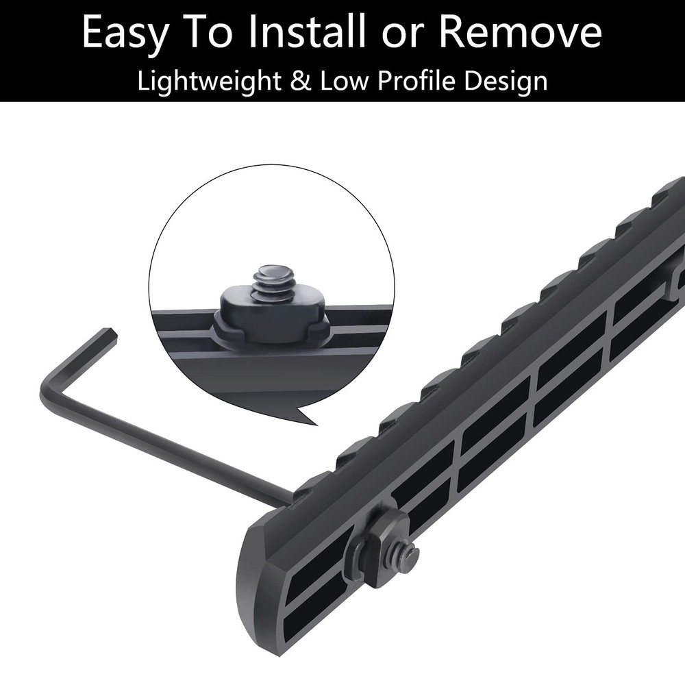 Pecawen Picatinny Rail Polymer Accessory Single Black