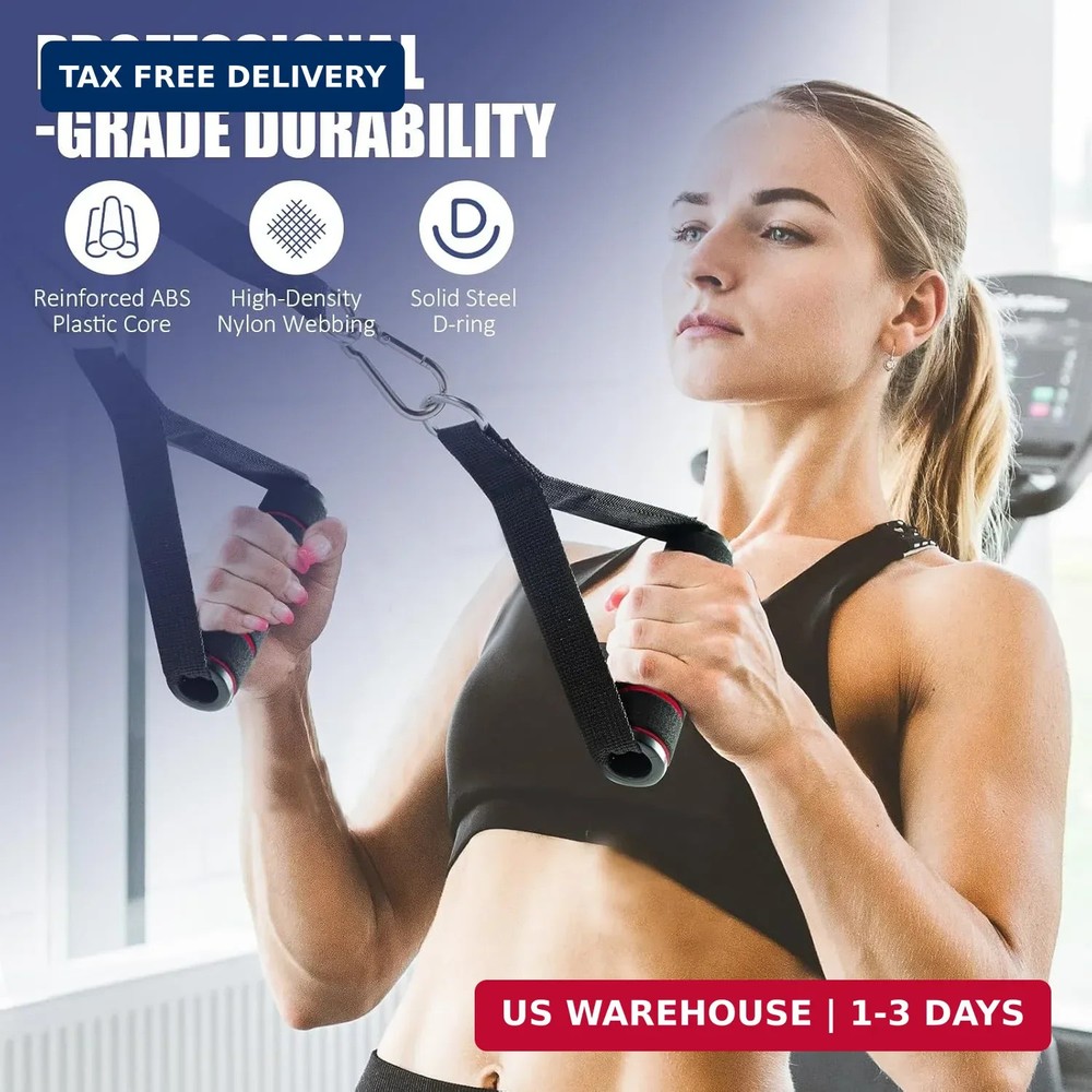 2 Pack Upgraded Exercise Handles, Gym Handle Equipment for Cable Machine Attachm