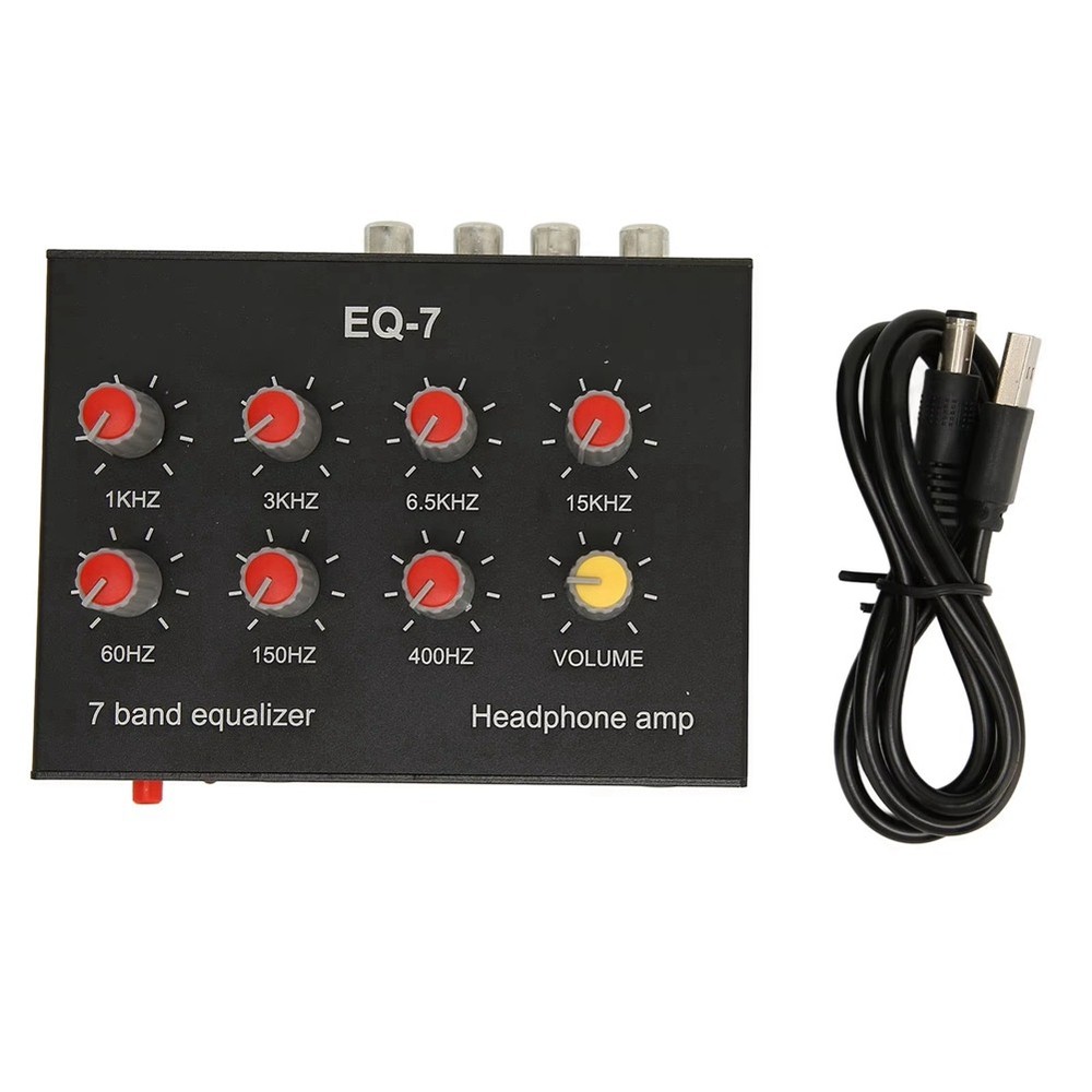 DC5-12V 7 Band Sound Equalizer High Medium Adjustment Digital Equalizer7473