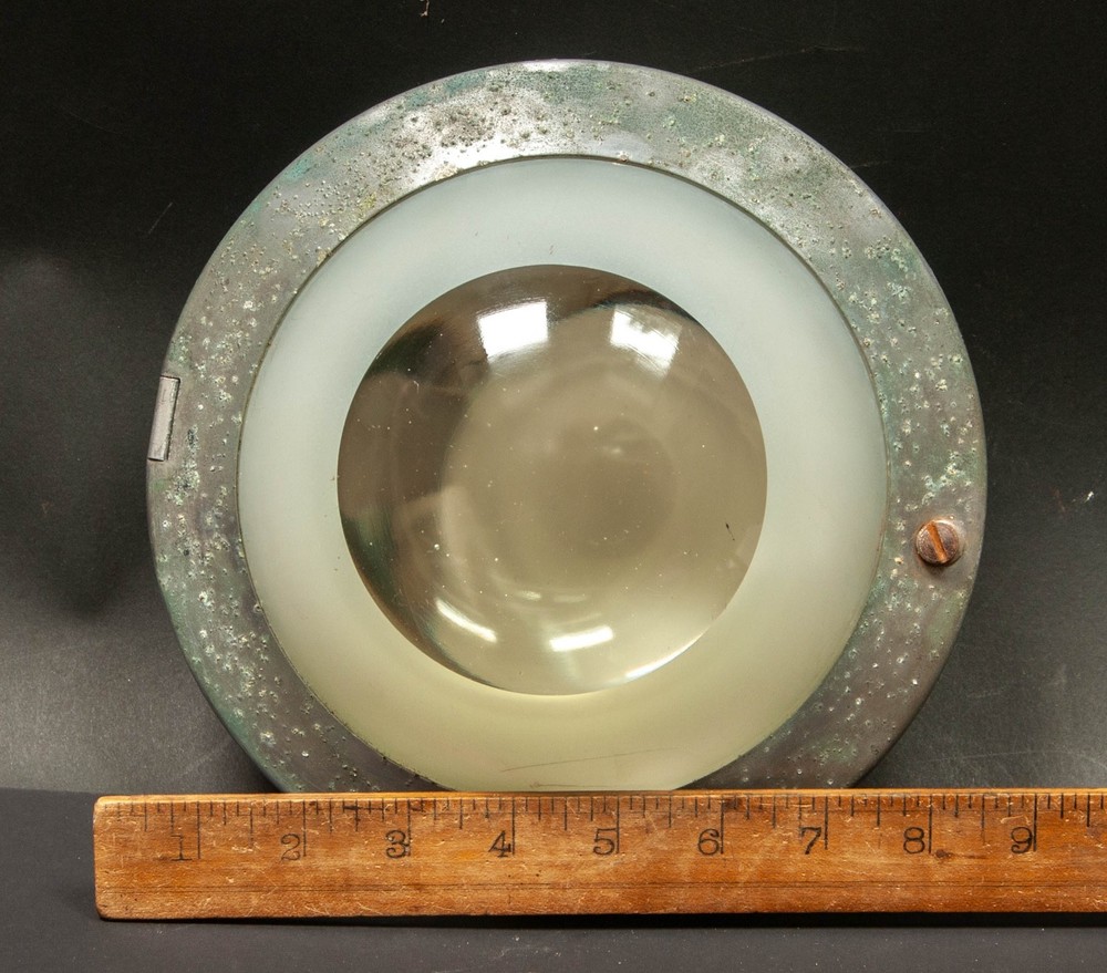 OLD Machine Age Art Deco  Inner Train  Ceiling Light Railroad  Henry Dreyfus