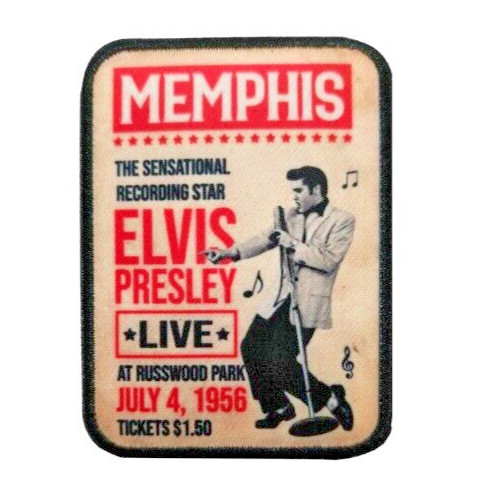 Elvis Presley Patch Memphis Poster Licensed EPE 2.5" X 3.25" Embroidered *NEW*