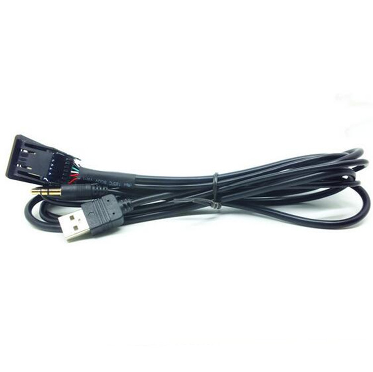 Car Auto Dash Audio 3.5mm USB AUX Headphone Male Mounting Adapter Panel Input