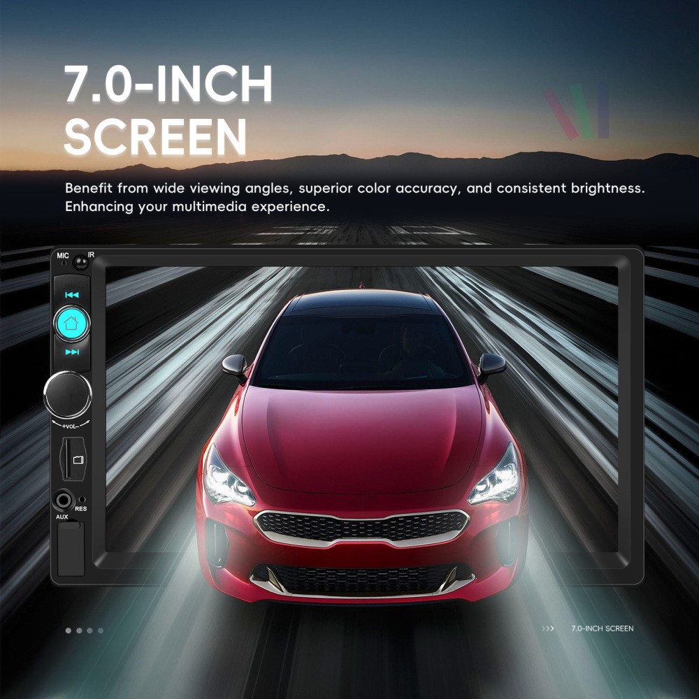 7" Double 2Din Car Stereo Radio Touch Screen Bluetooth FM Mirror link MP5 Player