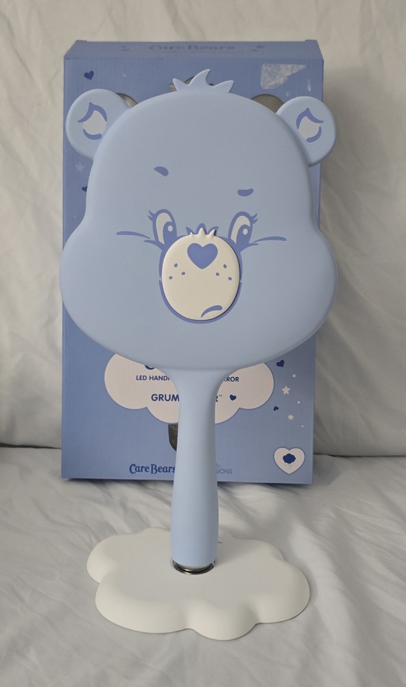 Care Bears LED Handheld Makeup Mirror With Grumpy Bear Prints, USB-C...
