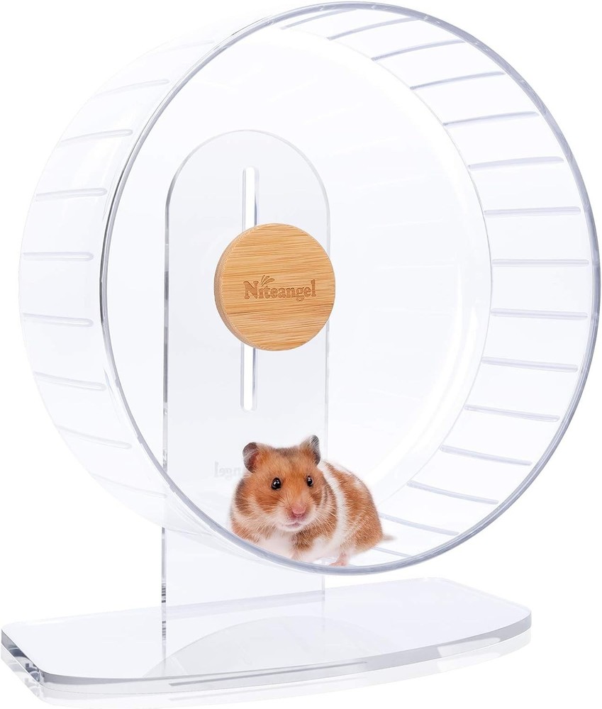 Durable Transparent Hamster Wheel with Adjustable Height for Small Breeds