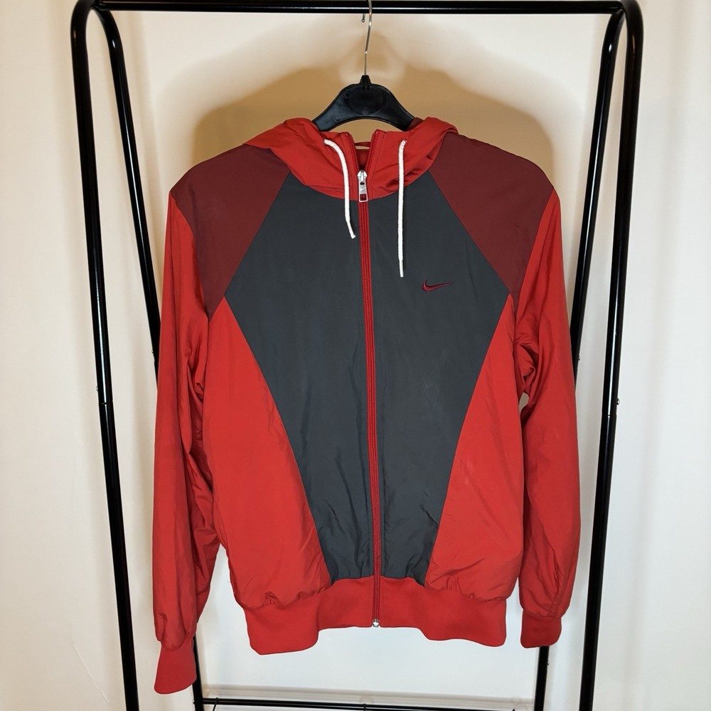 Nike Athletic Dept Red Hooded Windbreaker – Small