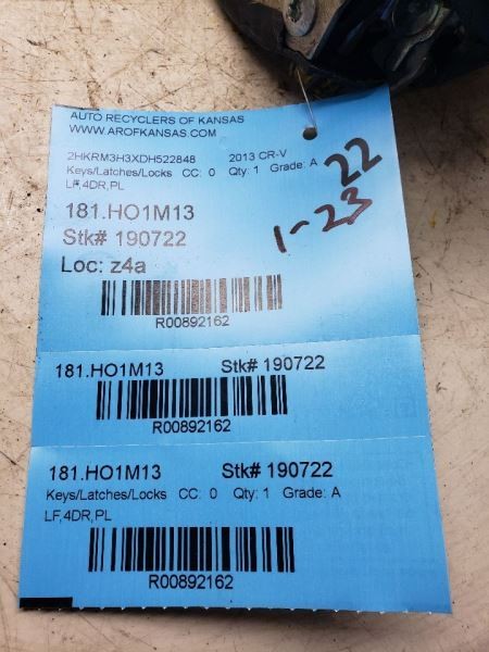 CR-V 2013 Keys/Latches/Locks 892162