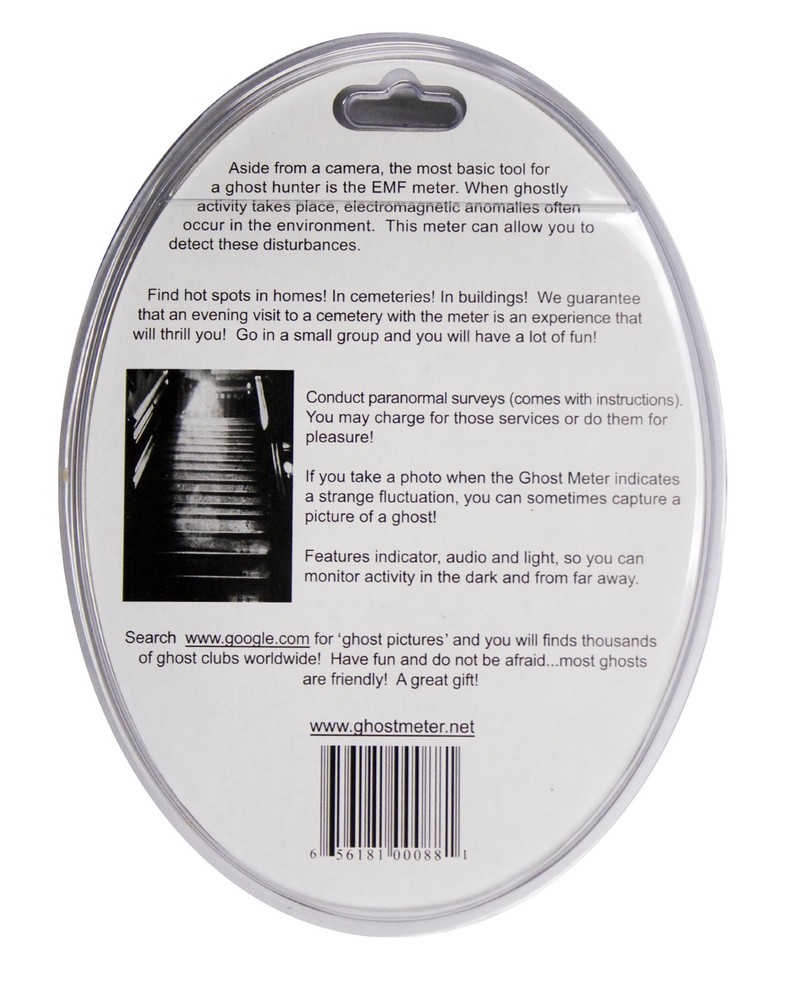The Ghost Meter EMF Sensor, Transparent 4" x 6" x 1",