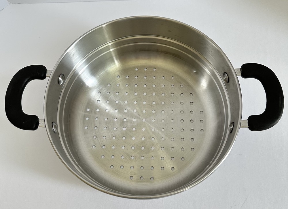Stainless Steel Steamer Strainer Pot Insert 10”  Dual Keep Cool Handles