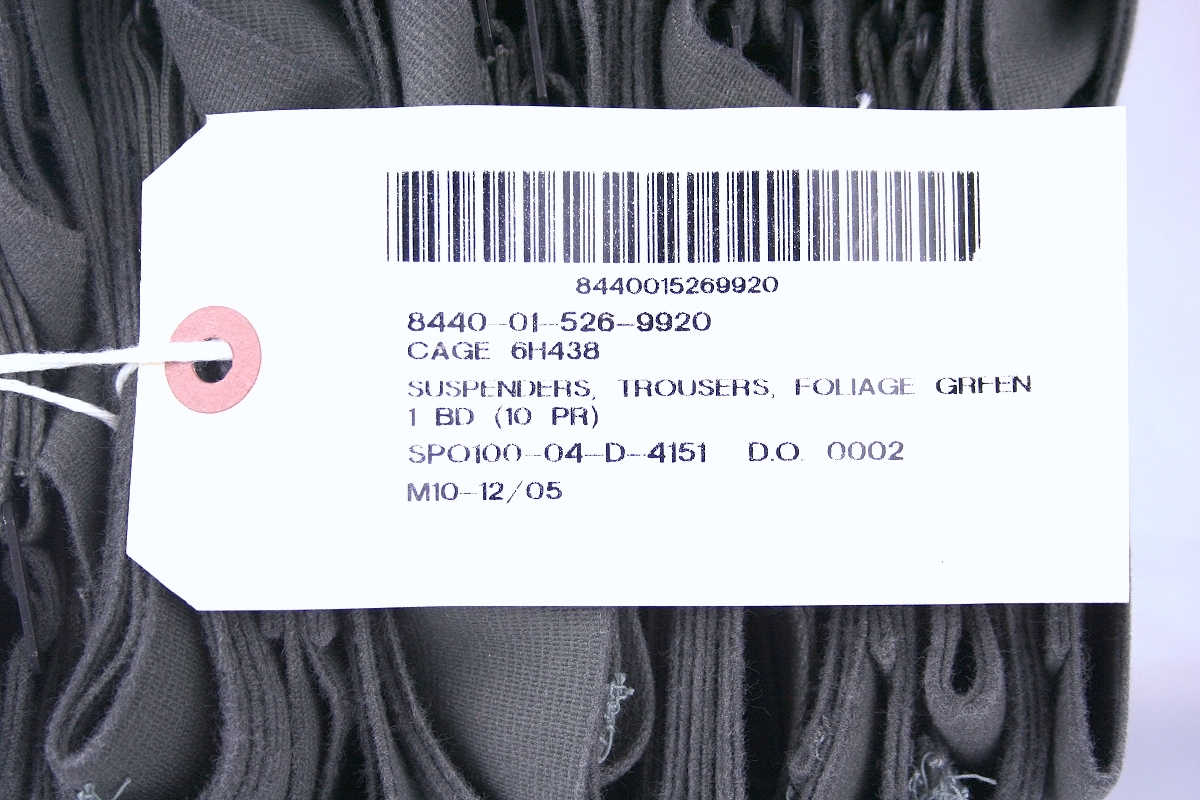 QTY (1) NEW USGI MILITARY M1950 Foliage Trouser PANT SUSPENDERS Elastic Harness