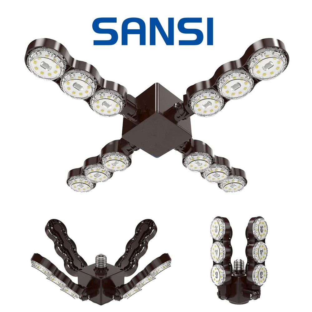 6000lm LED Garage Light Super Bright Work Shop Ceiling Light Deformable 60W COC