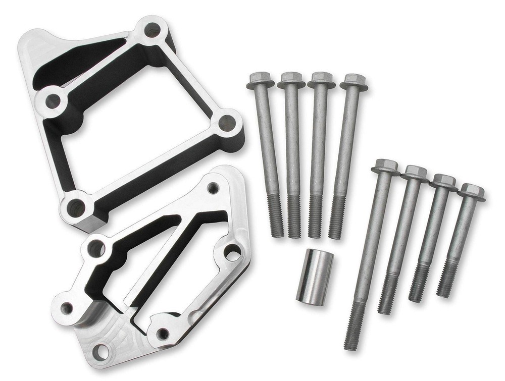 Holley 21-3BK LS Accessory Drive Bracket - Installation Kit for Long Alignment